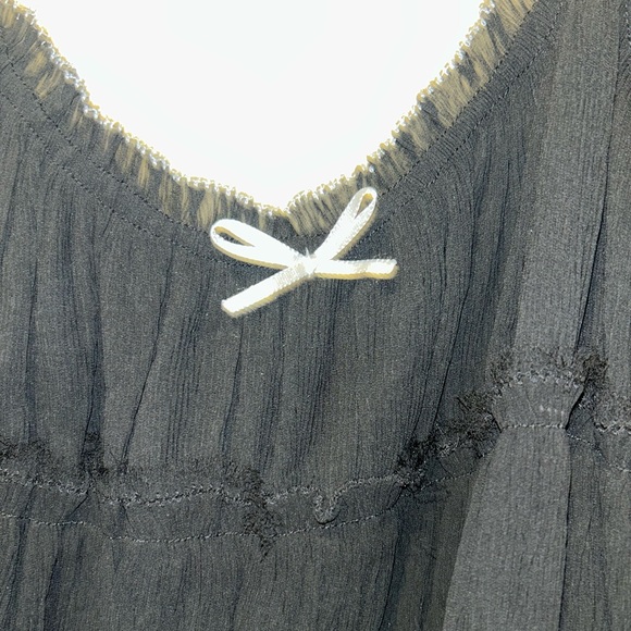 Zara Dress White and Black with Bow - Picture 6 of 7